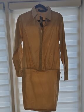 Lioness Beige Long-Sleeve Shirt Dress